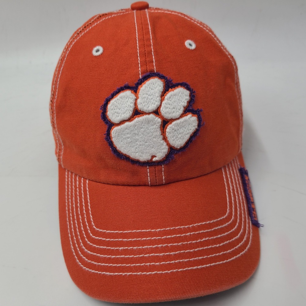 Clemson Tigers Hat Snapback Trucker Mesh 47‎ Brand Orange Purple NCAA University